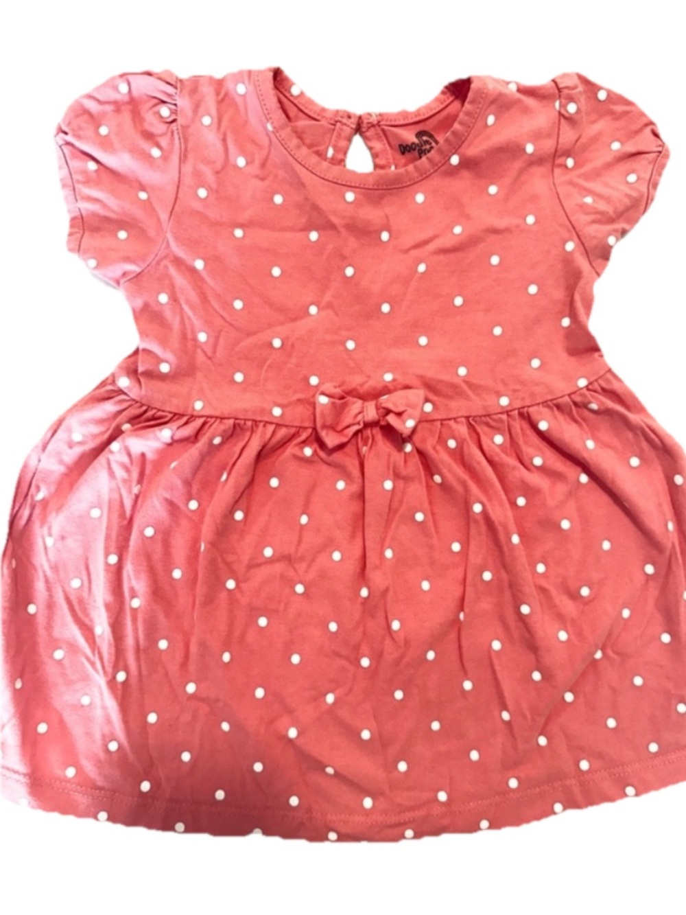 Baby Girl Pink Polka Dot Dress 9–12M | Puff Sleeve Summer Dress